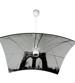 Suspension verre transparent bombé New York City Luminaire Lustre plafond