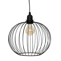 Suspension Victa en métal D28cm noir - Atmosphera