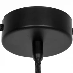 Suspension Walgis E27 IP20 noir et blanc ⌀30cm