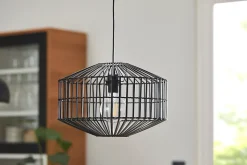 Suspension Wutai GoodHome noir 38cm IP20 E27