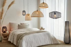 Suspension Wutai GoodHome noir 38cm IP20 E27