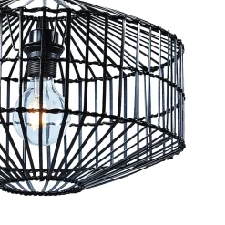 Suspension Wutai GoodHome noir 38cm IP20 E27