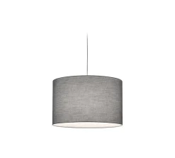 Suspension 1xE27, max. 25W, diamètre 40 cm, tissu gris - Trio - DUOline