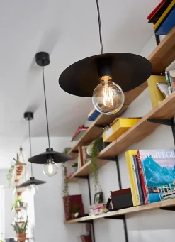 Suspension Zanbar GoodHome noir IP20 E27