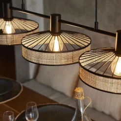 Suspension Zelie 3 lumières E27 40W IP20 L.100xH.113cm Corep