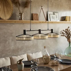 Suspension Zelie 3 lumières E27 40W IP20 L.100xH.113cm Corep