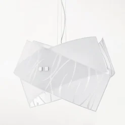 Suspensions Agnese blanches 2XE27 max 2X52W IP20 - Plafonnier LED design moderne