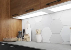 Tablette avec LED integrées de dessous de meuble haut GoodHome Caraway blanc l. 96,4 cm x L. 31,9 cm x H. 18,2 mm