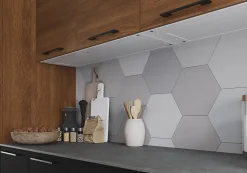 Tablette avec LED integrées de dessous de meuble haut GoodHome Caraway blanc l. 96,4 cm x L. 31,9 cm x H. 18,2 mm