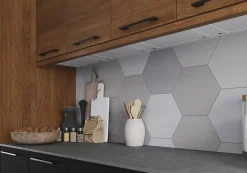 Tablette avec LED integrées de dessous de meuble haut GoodHome Caraway blanc l. 36,4 cm x L. 31,9 cm x H. 18,2 mm