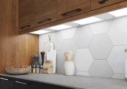 Tablette avec LED integrées de dessous de meuble haut GoodHome Caraway blanc l. 36,4 cm x L. 31,9 cm x H. 18,2 mm