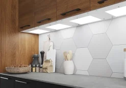 Tablette avec LED integrées de dessous de meuble haut GoodHome Caraway blanc l. 36,4 cm x L. 31,9 cm x H. 18,2 mm