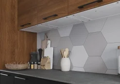 Tablette avec LED integrées de dessous de meuble haut GoodHome Caraway blanc l. 46,4 cm x L. 31,9 cm x H. 18,2 mm