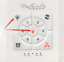 TELECOMMANDE MURALE FIXE A PILES POUR VENTILATEUR DE PLAFOND