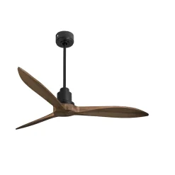 Tenerife - Super destratificateur et ventilateur DC 132 cm Gris basalte pales bois sombre sans Lumière 25 à 35 m²