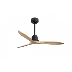 Tenerife - Super destratificateur et ventilateur DC 132 cm Gris basalte pales bois clair sans Lumière 25 à 35 m²