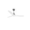 Tenerife de KlassFan - Super destratificateur et ventilateur DC 132 cm Chrome pales bois blanc sans Lumière 25 à 40 m²