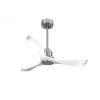 Tenerife de KlassFan - Super destratificateur et ventilateur DC 132 cm Chrome pales blanche sans Lumière idéal pour 25 à 35 m²
