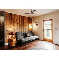 Tenerife de KlassFan - Super destratificateur et ventilateur DC 132 cm Gris basalte pales bois sombre sans Lumière 25 à 40 m²