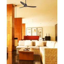 Tenerife de KlassFan - Super destratificateur et ventilateur DC 132 cm Gris basalte pales bois sombre sans Lumière 25 à 40 m²