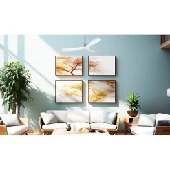 Tenerife de KlassFan - Super destratificateur et ventilateur DC 132 cm Chrome pales bois blanc sans Lumière 25 à 40 m²