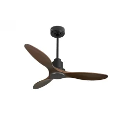 Tenerife de Klassfan - Super destratificateur et ventilateur DC 132 cm Gris basalte pales bois sombre sans Lumière 25 à 35 m²