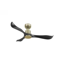 Tenerife de KlassFan - Super destratificateur et ventilateur DC 132 cm Laiton ,pales graphite sans Lumière idéal 25 à 35 m²