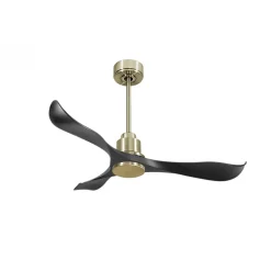 Tenerife de KlassFan - Super destratificateur et ventilateur DC 132 cm Laiton ,pales graphite sans Lumière idéal 25 à 35 m²