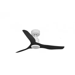 Tenerife de KlassFan - Super destratificateur et ventilateur DC 127 cm Blanc pales graphite sans Lumière 25 à 35 m²