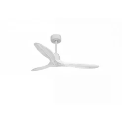 Tenerife de KlassFan - Super destratificateur et ventilateur DC 132 cm Blanc pales bois blanc sans Lumière idéal 25 à 40 m²