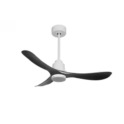 Tenerife de KlassFan-Super destratificateur et ventilateur DC 132 cm Blanc pales graphites Lumière dimmable 25 à 35 m²
