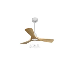 Tenerife Ring - Super destratificateur et ventilateur DC 106 cm blanc pales bois clair idéal 10 à 20 m²