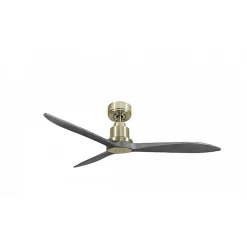 Tenerife Ring - Super destratificateur et ventilateur DC 132 cm Laiton pales bois gris sans Lumière 25 à 35 m²