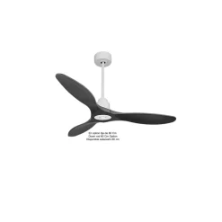 Tenerife Ring - Super destratificateur et ventilateur DC 132 cm Blanc pales bois noir sans Lumière 25 à 35 m²