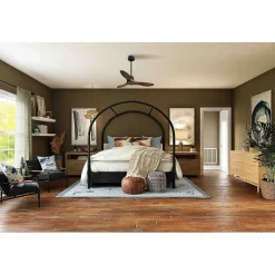 Tenerife Ring - Super destratificateur et ventilateur DC 106 cm noir pales bois sombre idéal 10 à 20 m²