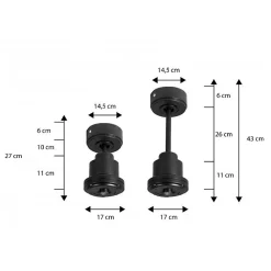 Tenerife Ring - Super destratificateur et ventilateur DC 132 cm Laiton pales bois sombre sans Lumière 25 à 35 m²