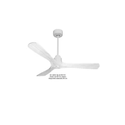 Tenerife Ring - Super destratificateur et ventilateur DC 132 cm Blanc pales bois blanc sans Lumière 25 à 35 m²