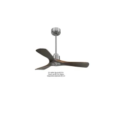 Tenerife Ring - Super destratificateur et ventilateur DC 106 cm chrome pales bois sombre idéal 10 à 20 m²