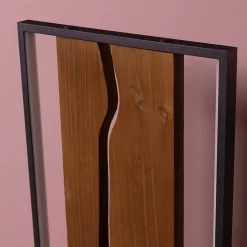 THUNDER Lampadaire noir mat/bois LED intégrée 18W - 2300lm / 3000K - métal/bois - ampoule incluse