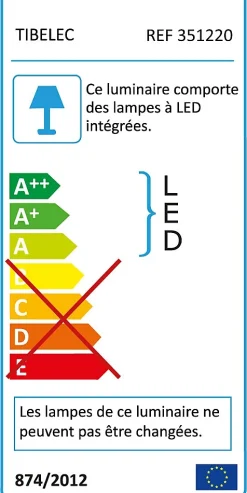 TIBELEC Projecteur À Fixer À Détection Extérieur Led Intégrée 2600 Lm Noir