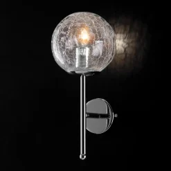 Tresor Applique en fer chromé poli 1 lumière .14 P.15 BL215-AP1-CR