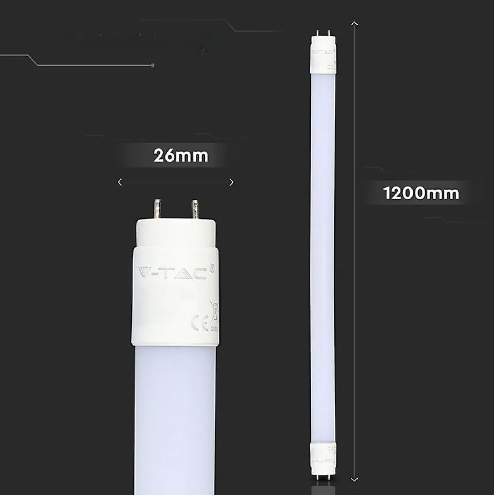 Tube LED T8 G13 120cm 18W pour Boulangerie - Alimenté 1 Côté - SILAMP