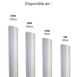 Tube Néon LED 90cm T5 14W - Blanc Chaud 2300K - 3500K - SILAMP