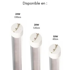 Tube Néon LED 60cm T8 10W - Blanc Neutre 4000K - 5500K - SILAMP