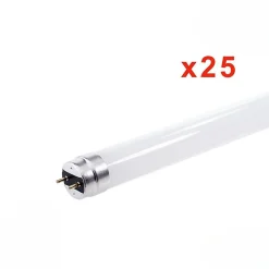 Tube Néon LED T8 60cm 9W Haut rendement (Pack de 25) - Blanc Chaud 2300K - 3500K - SILAMP