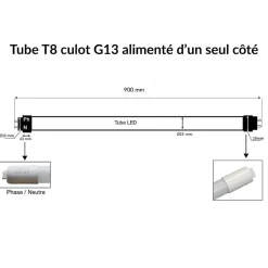 Tube Néon LED T8 90cm 12W 150lm/W Haut Rendement - Blanc Neutre 4000K - 5500K - SILAMP