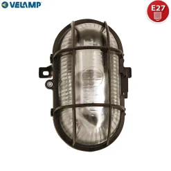 TURTLE: hublot ovale en verre et plastique. E27 max 60W - Noir