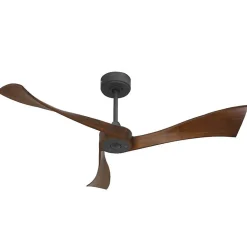 Twist , Ventilateur déstratificateur d'air, pales bois sombres 132 Cm, moteur noir sans lumière