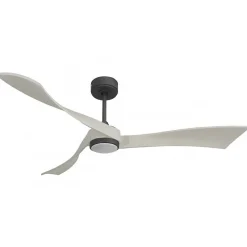 Twist, Ventilateur déstratificateur d'air, pales laquées blanches 166 Cm Moteur noir avec point lumineux LED.
