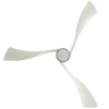 Twist, Ventilateur déstratificateur d'air, pales laquées blanches 166 Cm Moteur laiton brossé avec point lumineux LED.